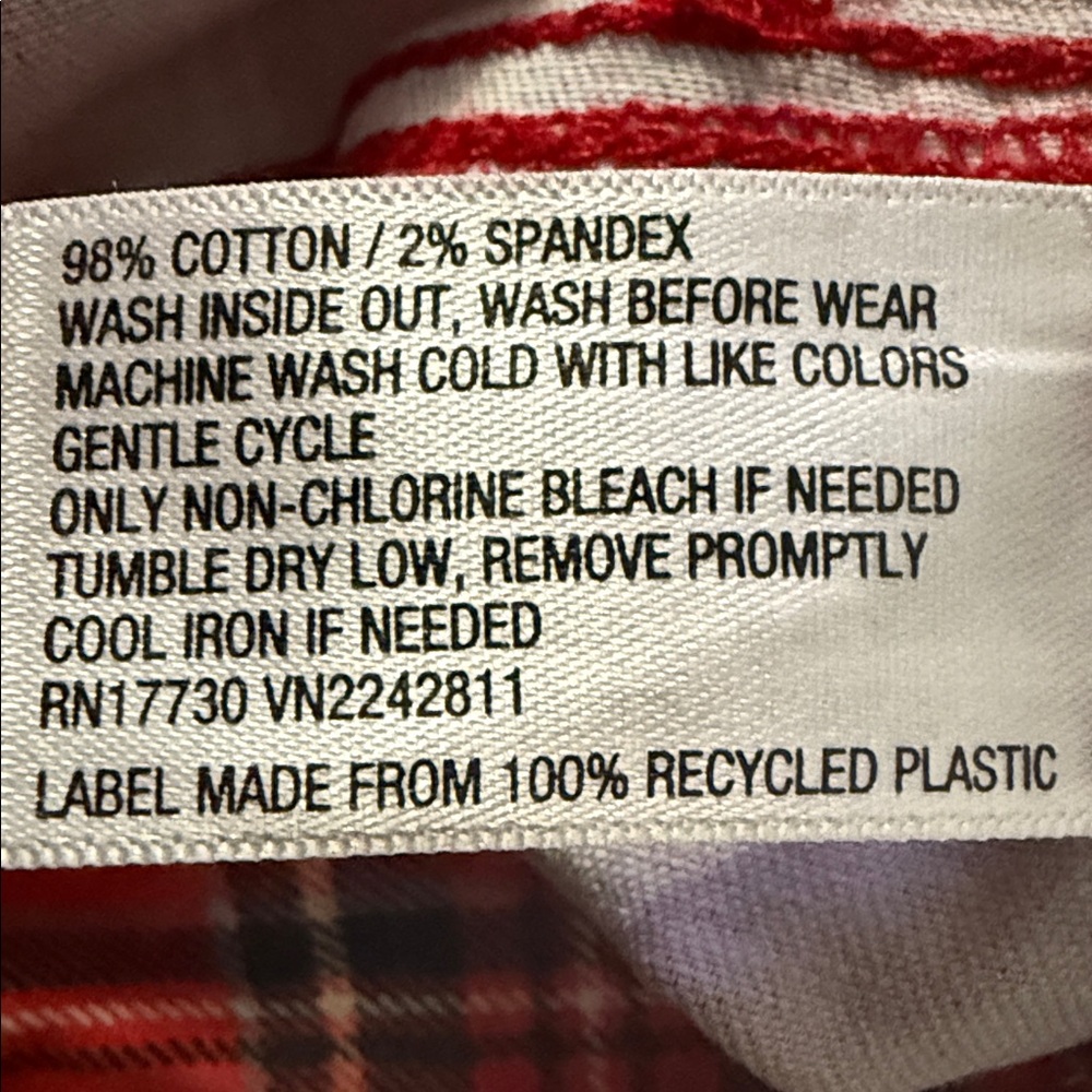 Roth 660 Custom Made Red Plaid Grunge Patched Pants Embellished With Grommets. - Picture 9 of 9